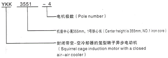 YKK系列(H355-1000)高压深圳三相异步电机西安泰富西玛电机型号说明